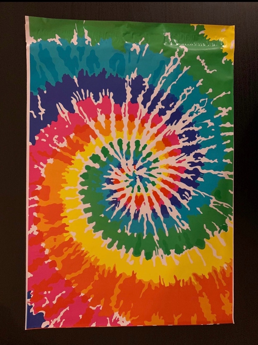 20 Vibrant Rainbow Tie-Dye Spiral Poly bags 10x13